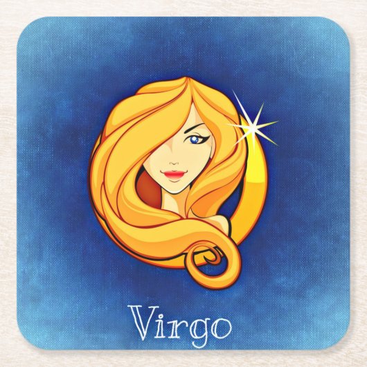virgo zodiac-Untersetzer Rechteckiger Pappuntersetzer (Vorderseite)