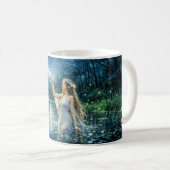 Virgo Zodiac with Moonlit Maiden Holding a Glowing Kaffeetasse (VorderseiteRechts)
