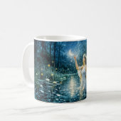 Virgo Zodiac with Moonlit Maiden Holding a Glowing Kaffeetasse (Vorderseite Links)