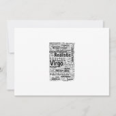 Virgo Zodiac Word Cloud Inspiration Einladung (Vorderseite)