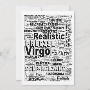 Virgo Zodiac Word Cloud Inspiration Einladung