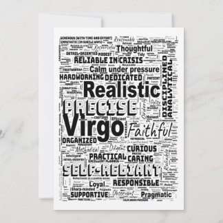 Virgo Zodiac Word Cloud Inspiration Einladung