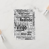 Virgo Zodiac Word Cloud Inspiration Grußkarte Karte (Vorderseite/Rückseite Beispiel)