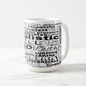 Virgo Zodiac Word Cloud Inspiration Kaffeetasse (VorderseiteRechts)
