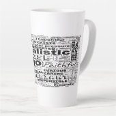 Virgo Zodiac Word Cloud Inspiration Milchtasse (Rechte Ecke)