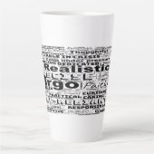 Virgo Zodiac Word Cloud Inspiration Milchtasse (Vorderseite)