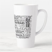 Virgo Zodiac Word Cloud Inspiration Milchtasse (Rechts)