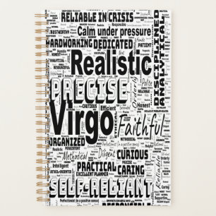 Virgo Zodiac Word Cloud Inspiration Planer