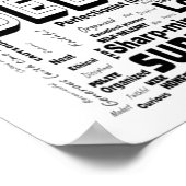 Virgo Zodiac Word Cloud Inspiration Poster (M-L) (Ecke)