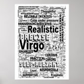 Virgo Zodiac Word Cloud Inspiration Poster (M-L) (Vorne)