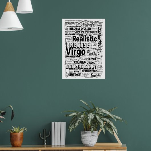 Virgo Zodiac Word Cloud Inspiration Poster (M-L) (Wohnzimmer 1)