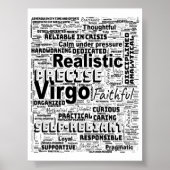 Virgo Zodiac Word Cloud Inspiration Poster (S) (Vorne)