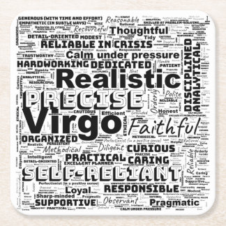 Virgo Zodiac Word Cloud Inspiration Rechteckiger Pappuntersetzer