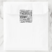 Virgo Zodiac Word Cloud Inspiration Schlüsselanhän Quadratischer Aufkleber (Tasche)