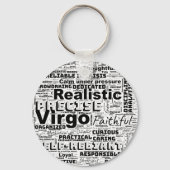 Virgo Zodiac Word Cloud Inspiration Schlüsselanhän Schlüsselanhänger (Vorderseite)