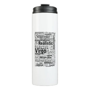 Virgo Zodiac Word Cloud Inspiration Thermosbecher