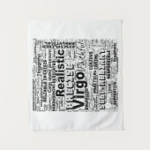 Virgo Zodiac Word Cloud Inspiration Wandteppich (Vorderseite)