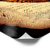 Virgo zodiac Zeichen auf antiker Buchseite Poster (Ecke)