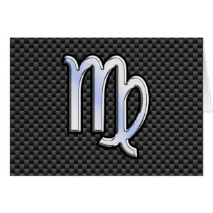 Virgo Zodiac-Zeichen auf Holzkohlefaser-Art