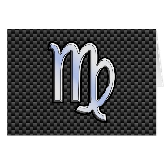 Virgo Zodiac-Zeichen auf Holzkohlefaser-Art (Vorderseite (Horizontal))