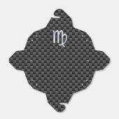 Virgo Zodiac-Zeichen auf Holzkohlefaser-Art Geschenkschachtel (Ungefaltet)