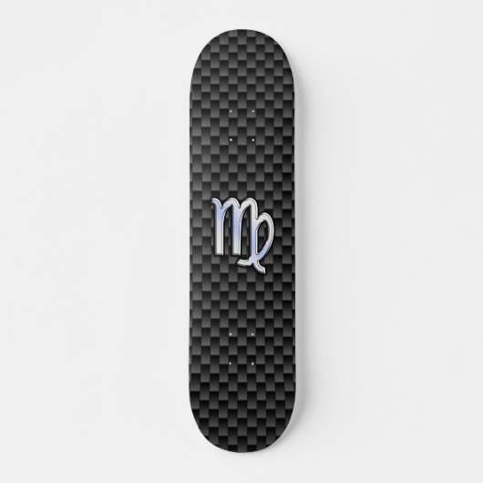 Virgo Zodiac-Zeichen auf Holzkohlefaser-Art Skateboard (Vorne)