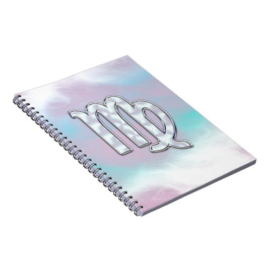 Virgo Zodiac-Zeichen auf Pastellen Nacre Style Pri Notizblock (Rechte Seite)