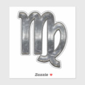 Virgo Zodiac-Zeichen in Grunge Not Style Aufkleber (Blatt)