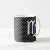 Virgo Zodiac-Zeichen in Holzkohlefaser-Print Kaffeetasse (VorderseiteRechts)