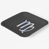 Virgo Zodiac-Zeichen Kohlenstoff-Faser drucken Pappteller (Gewinkelt)