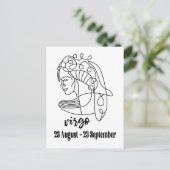 Virgo, Zodiac-Zeichen Postkarte (Stehend Vorderseite)
