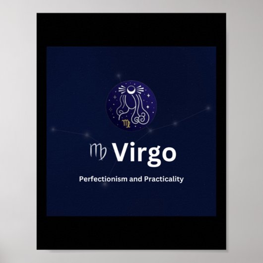 Virgo Zodiac-Zeichenaufkleber Poster (Vorne)