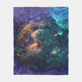 Virgo Zodiac Zeichenwasser-Farbe Design Fleecedecke