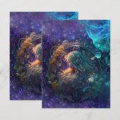 Virgo Zodiac Zeichenwasser-Farbe Design Mitteilungskarte (Vorne/Hinten)