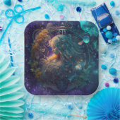 Virgo Zodiac Zeichenwasser-Farbe Design Pappteller (Party)