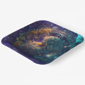 Virgo Zodiac Zeichenwasser-Farbe Design Pappteller (Gewinkelt)