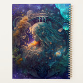 Virgo Zodiac Zeichenwasser-Farbe Design Planer (Rückseite)