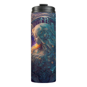 Virgo Zodiac Zeichenwasser-Farbe Design Thermosbecher