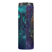 Virgo Zodiac Zeichenwasser-Farbe Design Thermosbecher (Rückseite)
