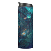 Virgo Zodiac Zeichenwasser-Farbe Design Thermosbecher (Nach rechts gedreht)