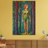 “Viridra’s Portrait” - Veins of the Canopy Leinwanddruck (Insitu (Wohnzimmer))