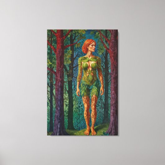 “Viridra’s Portrait” - Veins of the Canopy Leinwanddruck (Vorderseite)