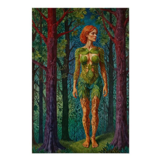 “Viridra’s Portrait” - Veins of the Canopy Poster (Vorderseite)