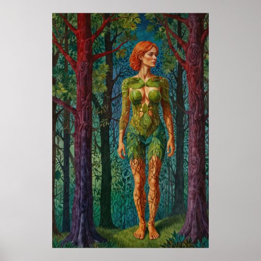 “Viridra’s Portrait” - Veins of the Canopy Poster (Vorne)