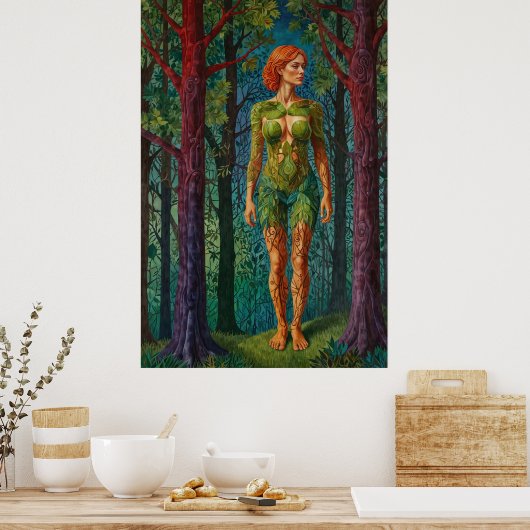 “Viridra’s Portrait” - Veins of the Canopy Poster (Küche)