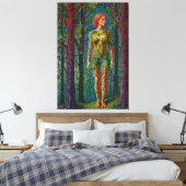 „Viridras Porträt“ - Adern des Blätterdachs Leinwanddruck (Insitu (Schlafzimmer))