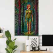 „Viridras Porträt“ - Adern des Blätterdachs     Poster (Heimbüro)