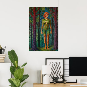 „Viridras Porträt“ - Adern des Blätterdachs Poster