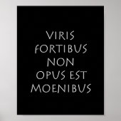 Viris fortibus non opus est moenibus poster (Vorne)