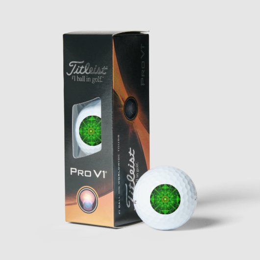 Virisierendes grünes Kaleidoskop, Golfball (Verpackung)